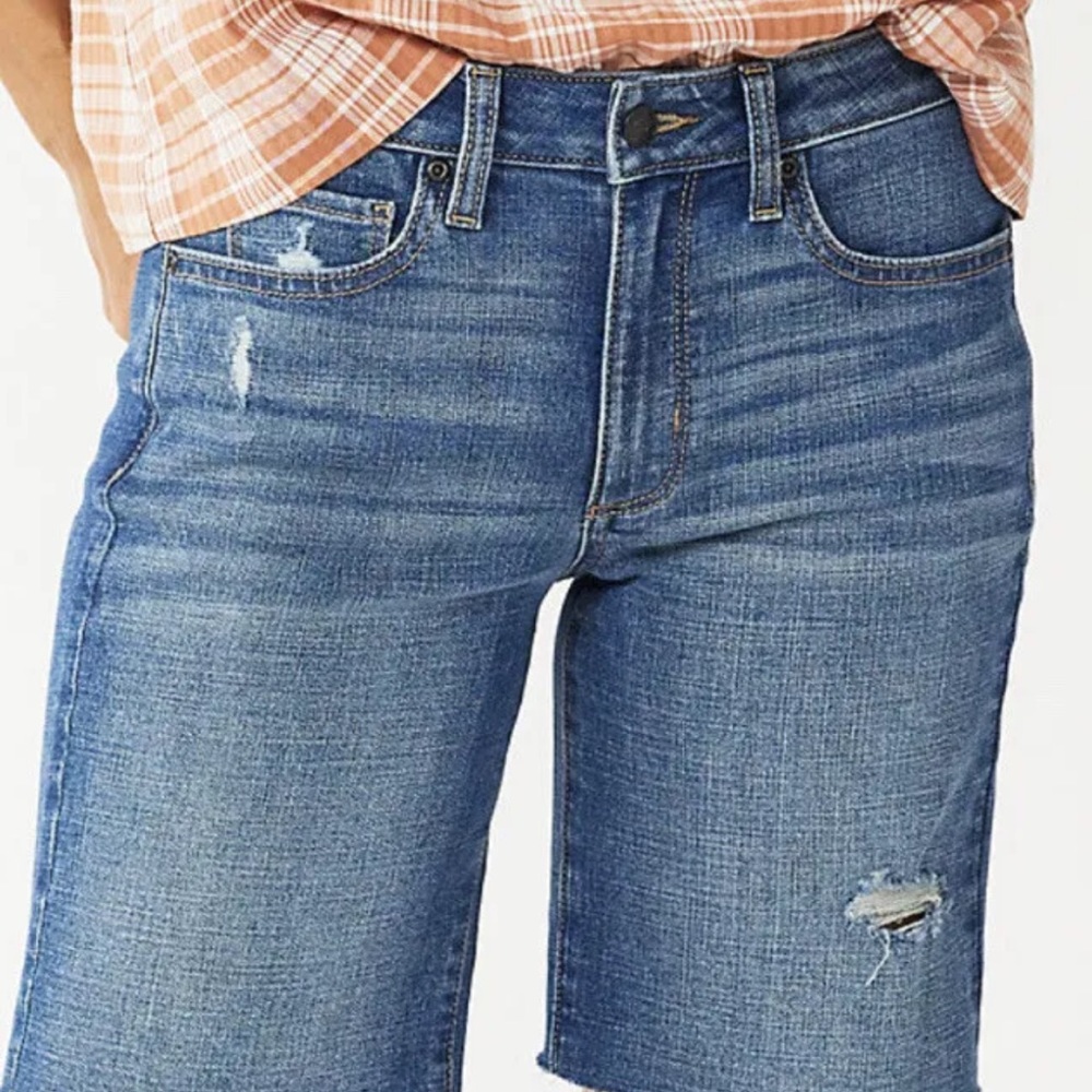 Women’s SONOMA High Waisted Bermuda Jean Shorts Size 10 NWT